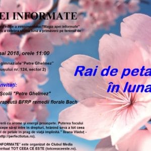 “Magia apei informate”- ediția XII. AQUA CARPATICA, Rai de petale de mai