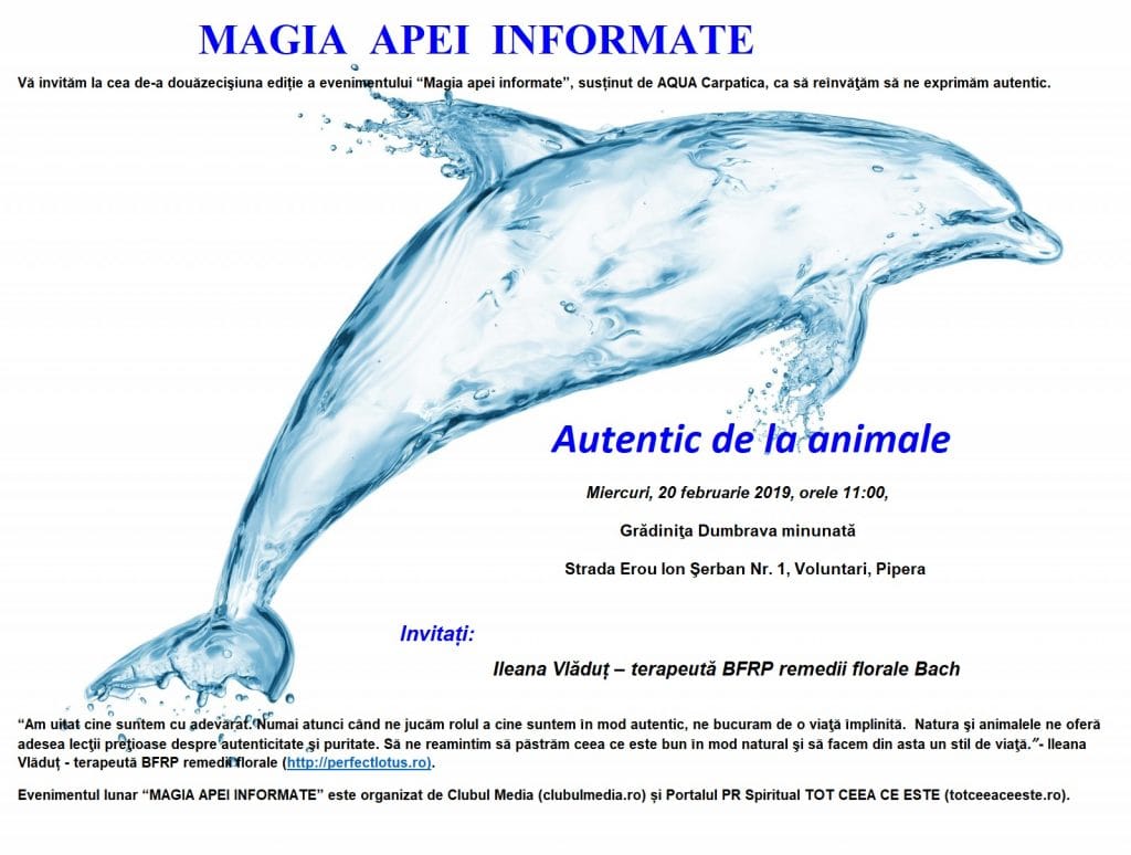 Autentici la ediţia XXI MAGIA APEI INFORMATE