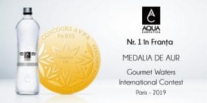Medalie de aur la Concursul Internațional ”Gourmet Waters” pentru AQUA Carpatica minerală naturală, natural carbogazoasă