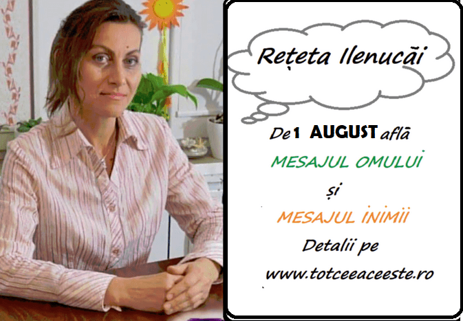 REȚETA ZILEI de 1 august pentru a FI OM