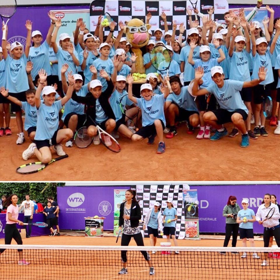 Irina Begu, Jaqueline Cristian și Gabi Ruse au participat la Kids Day Dr. Oetker din cadrul BRD Bucharest Open