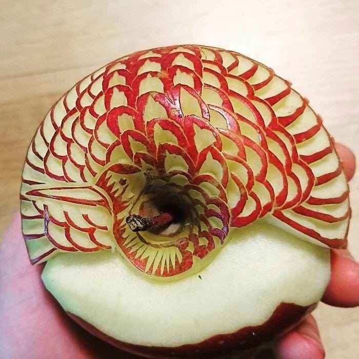 Legumele și fructele devin opere de artă după ce sunt sculptate de un artist japonez