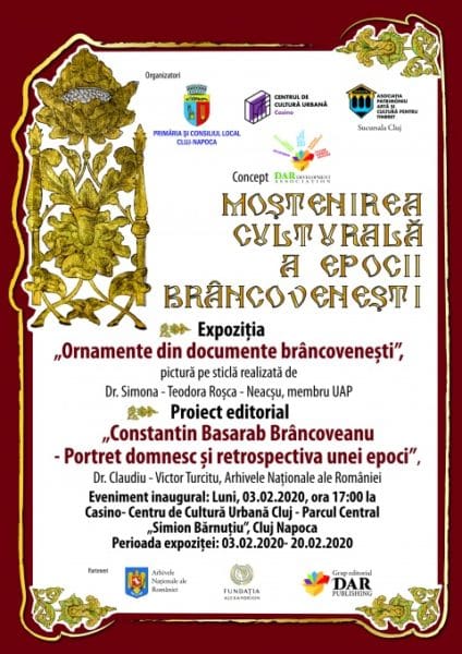 Moștenirea Culturală a Epocii Brâncovenești, la Cluj-Napoca. Eveniment cultural de excepţie organizat cu sprijinul Fundației Alexandrion Moștenirea Culturală a Epocii Brâncovenești, la Cluj-Napoca. Eveniment cultural de excepţie organizat cu sprijinul Fundației Alexandrion