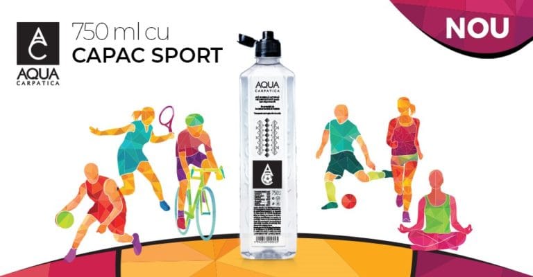 AQUA Carpatica lansează un nou produs: Sticla de 750 ml cu capac sport