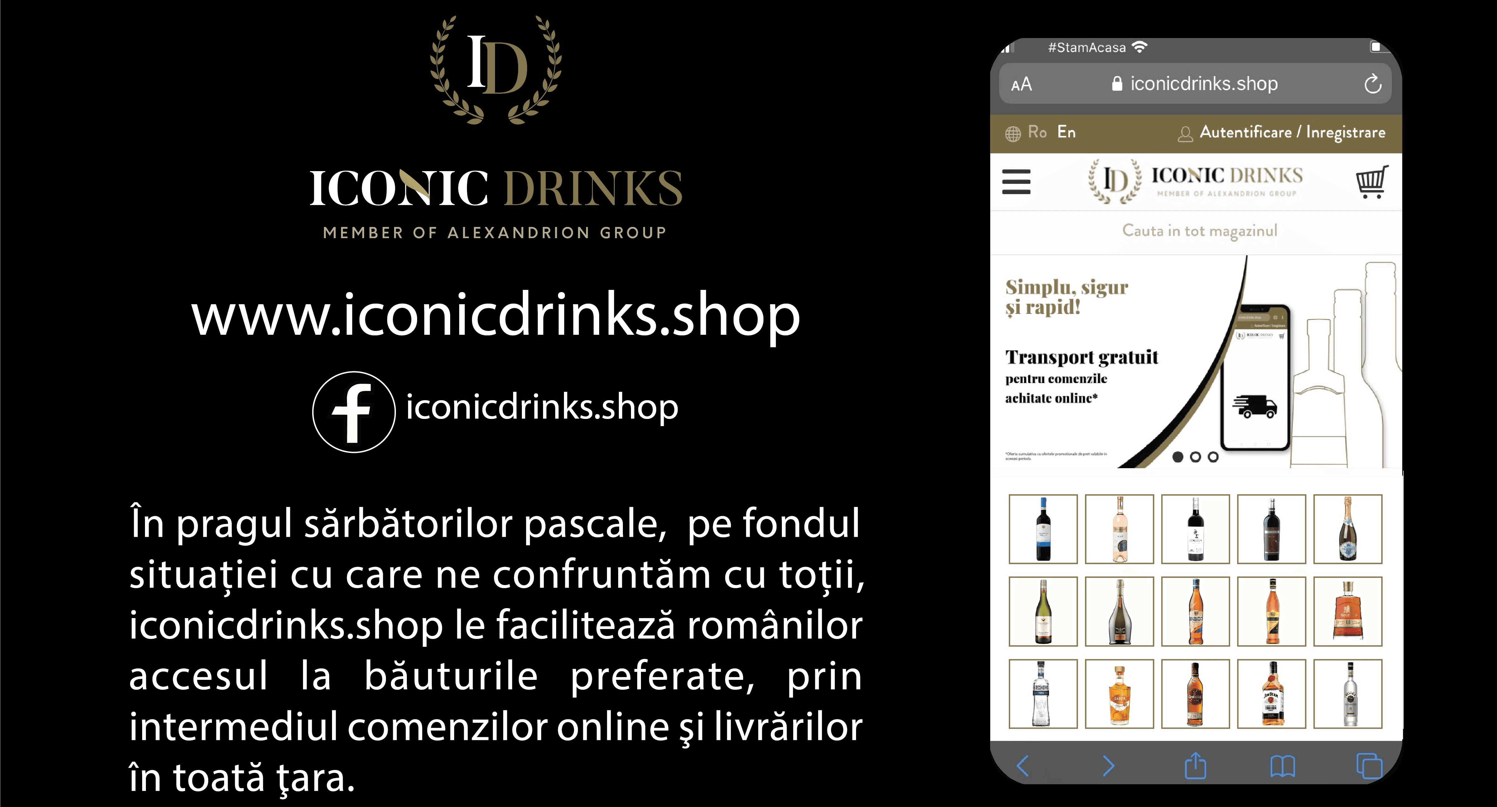 Iconicdrinks.shop le facilitează românilor accesul la băuturile preferate, ȋn pragul sărbătorilor pascale
