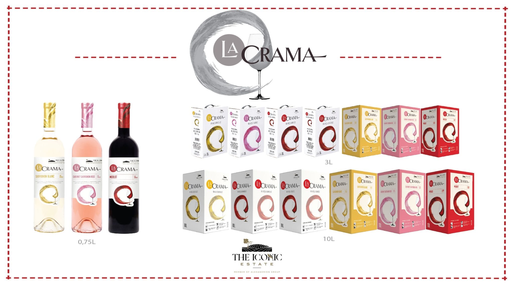Gama de vinuri La Crama, produsă de THE ICONIC ESTATE: o nouă identitate vizuală şi o amplă extensie a gamei