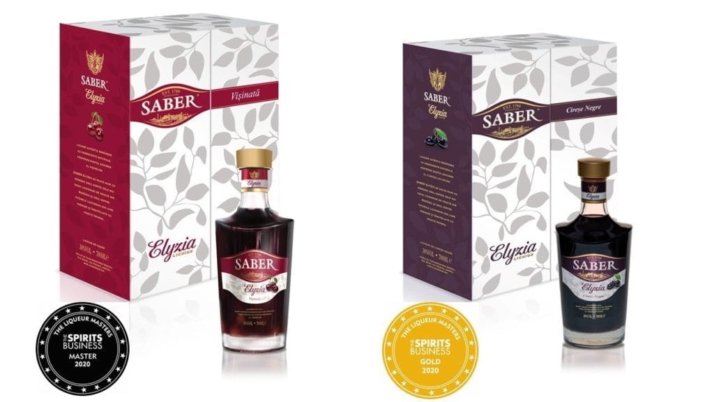 SABER Elyzia Premium a excelat la The Liqueur Masters 2020, cucerind o medalie Master și o medalie de aur