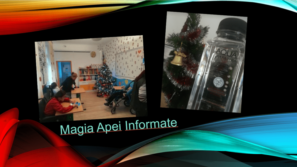 Un brad frumos de Crǎciun & O sticla de apa Aqua Carpatica = „Magia Apei Informate” Un brad frumos de Crǎciun & O sticla de apa Aqua Carpatica = „Magia Apei Informate”