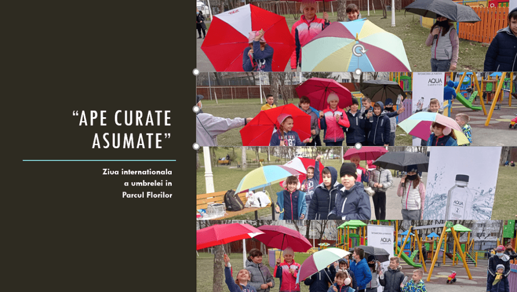 „Ape curate asumate” sub umbrele colorate de Ziua Internationala funny a Umbrelei