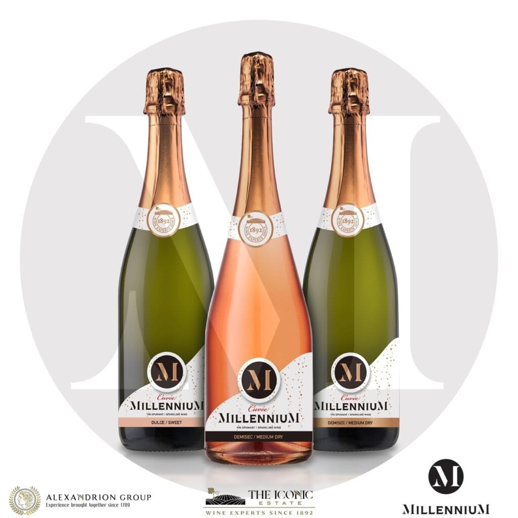 Crama THE ICONIC ESTATE relevă noua identitate vizuală a vinurilor spumante Millennium, o ilustrare modernă a atributelor esențiale ale gamei: distincție, efervescență, prospețime
