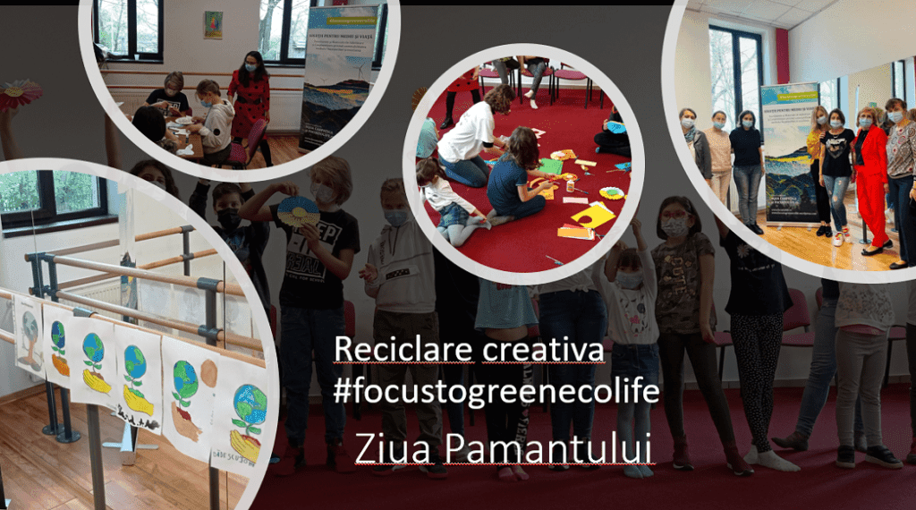 Reciclare creativa #focustogreenecolife dedicata Pamantului