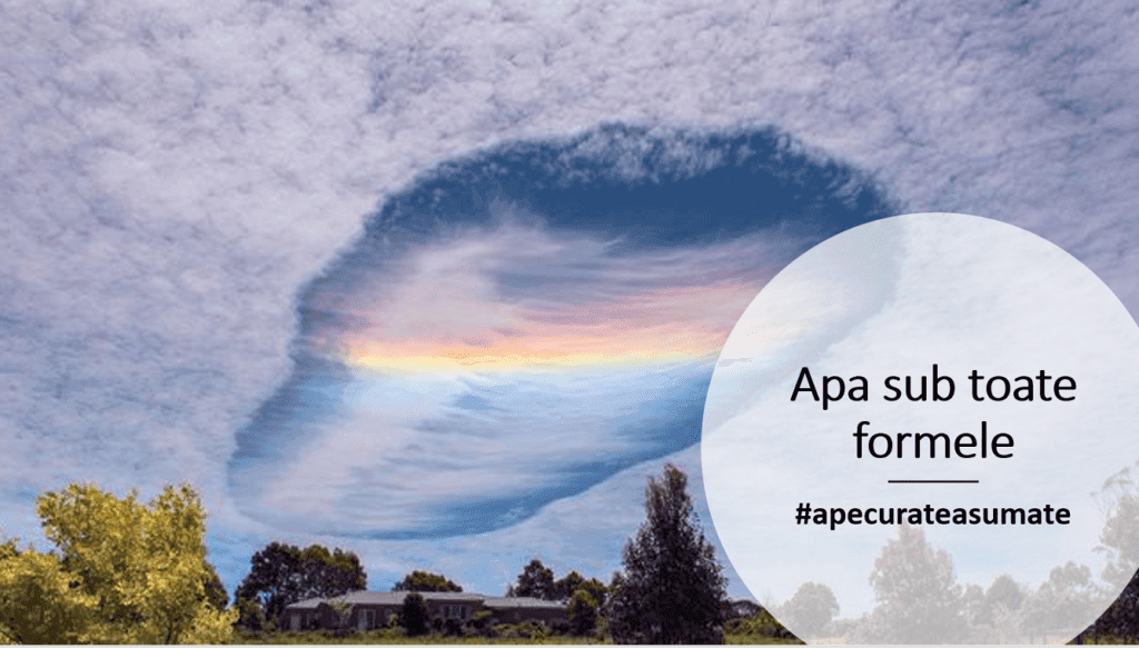 „Ape curate asumate” – apa sub toate formele, pe 20 mai, de Ziua Mondiala a Meteorologiei