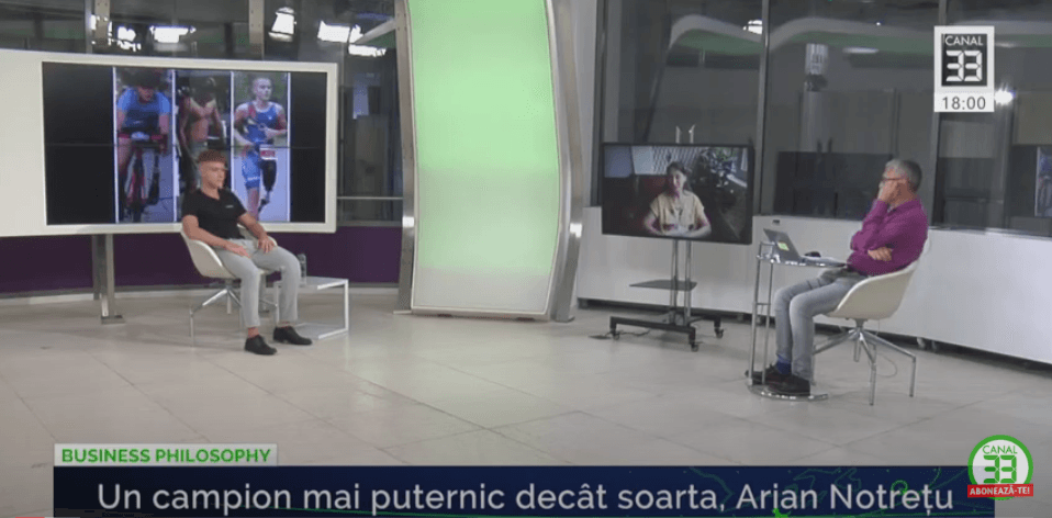 Emisiune Business Philosophy: Povestea unui campion mai puternic decât soarta, Arian Notrețu