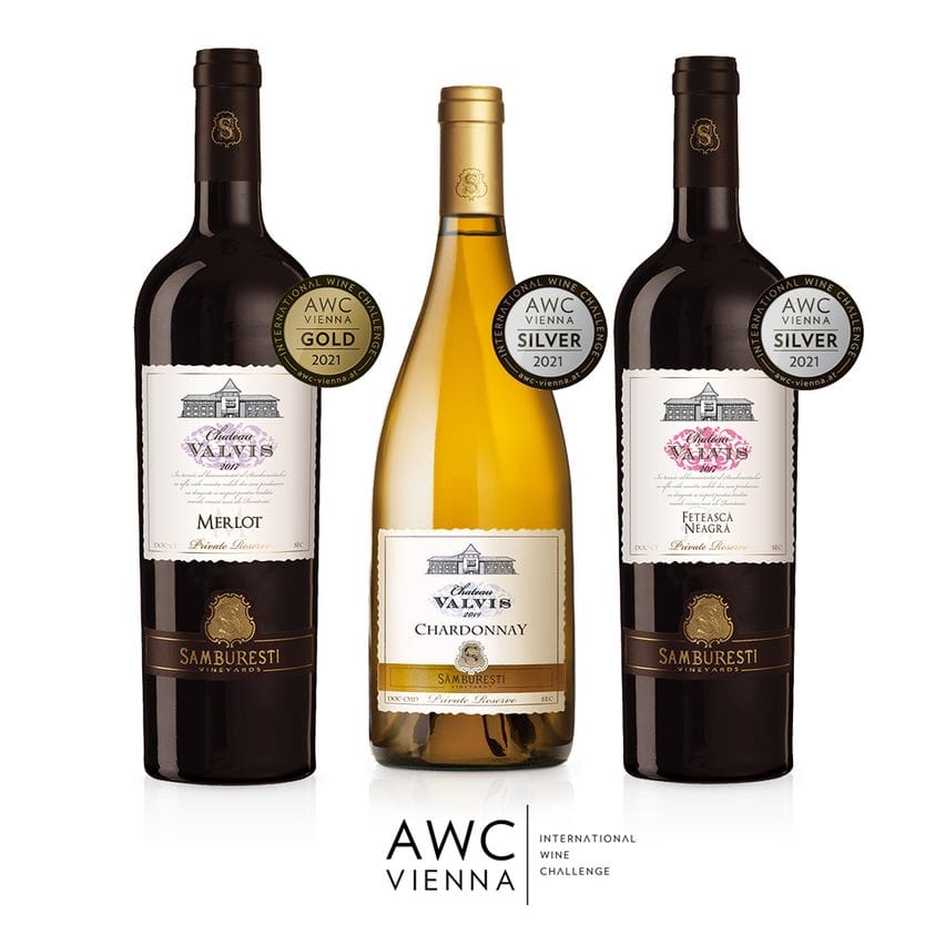 Trei vinuri din gama Chateau Valvis au fost medaliate la concursul AWC Vienna Trei vinuri din gama Chateau Valvis au fost medaliate la concursul AWC Vienna