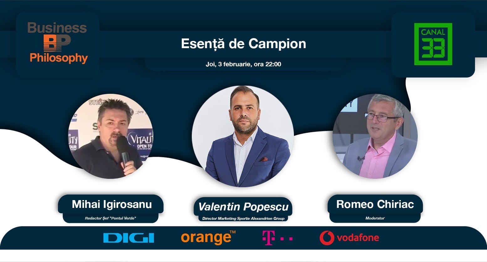 „Esență de Campion”. Emisiune Business Philosophy
