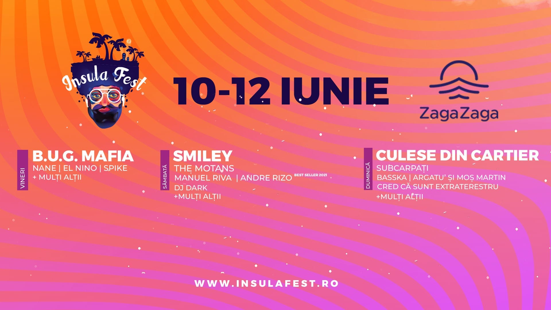 Smiley și B.U.G. Mafia vor cânta la Insula Fest, festival ce susține strângerea de fonduri pentru Ucraina