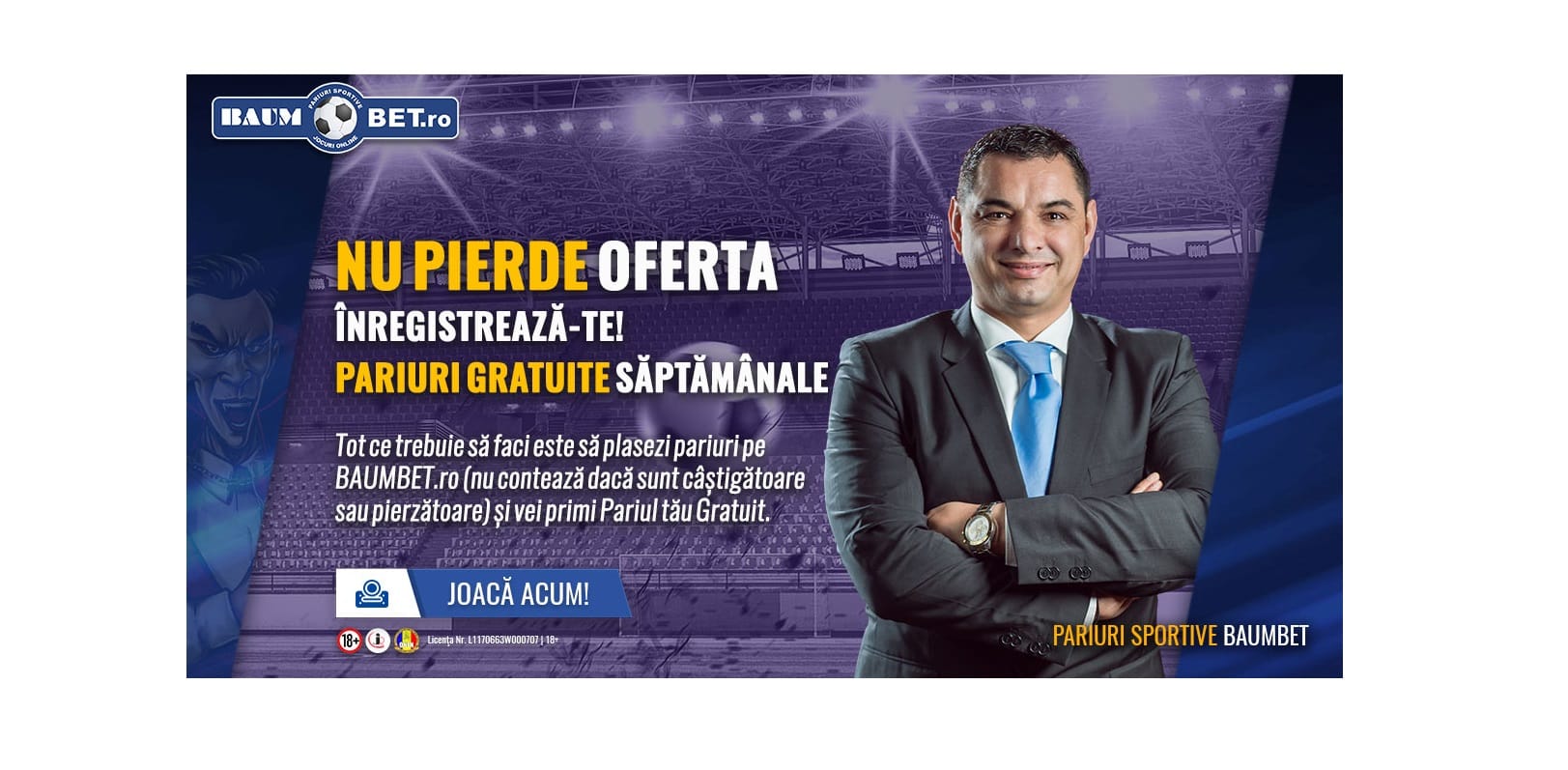 Simte emoţia pariurilor sportive şi profită de promoţii palpitante alături de Baumbet