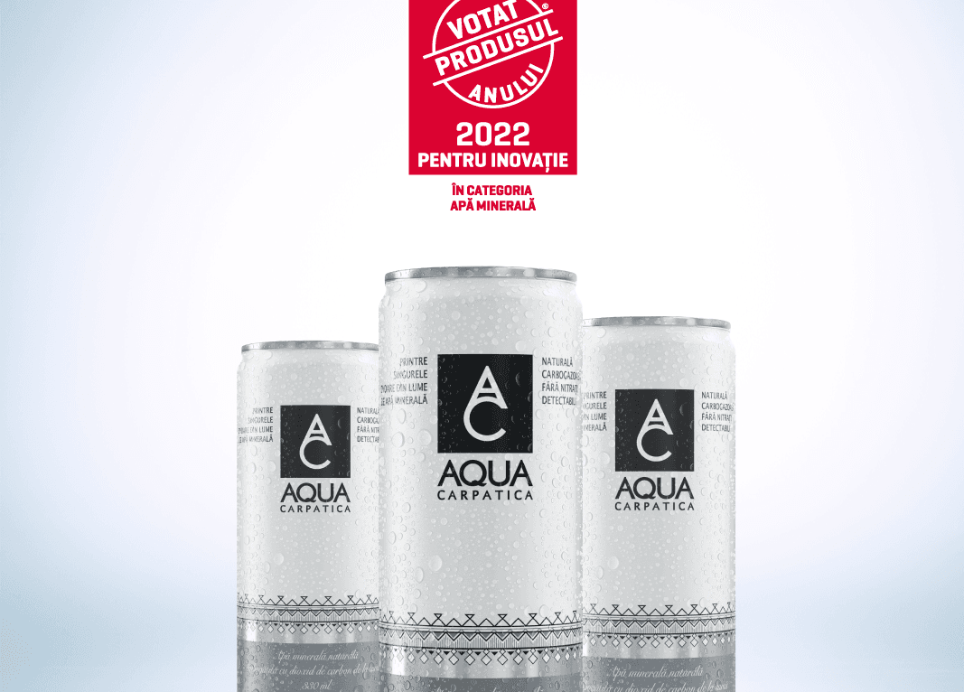 Aqua Carpatica la doză a obținut premiul ”Votat Produsul Anului 2022”