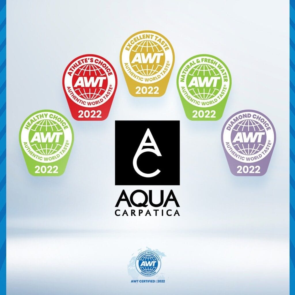 Aqua Carpatica, premiată la AWT-Authentic World Taste. 5 certificări noi
