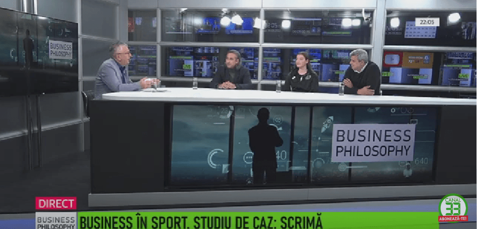 Businessul în sport. Studiu de caz Scrimă, CS Riposta, in cadrul emisiunii Business Philosophy
