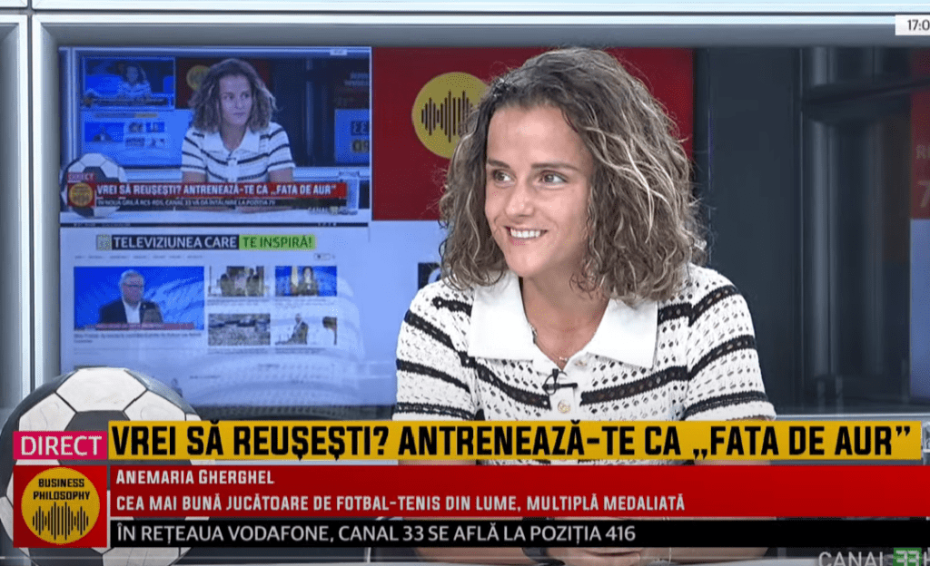 Vrei să reușesti? Antrenează-te ca „Fata de Aur”, Anamaria Gherghel, multiplă campioană la fotbal tenis